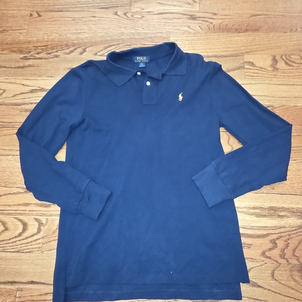 Boys Polo by Ralph Lauren Dark Blue Polo Shirt Large 14-16